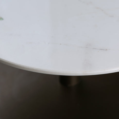 Marble Round with Abalone Shell Inlay Cake StandÂ